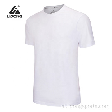 Aangepaste ontwerp ronde nek heren blanco t -shirt